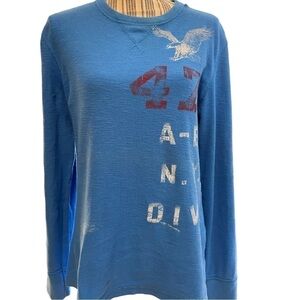 𝅺american Eagle Outfitters Henley top, size M, excellent condition, 100% cotton